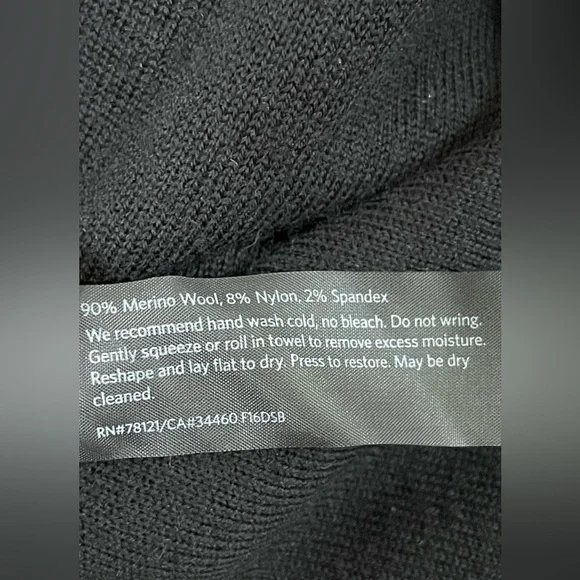 Eileen Fisher Fine Merino Double-knit Black & Gray Stripe Knee Skirt Size XS - Picture 7 of 7